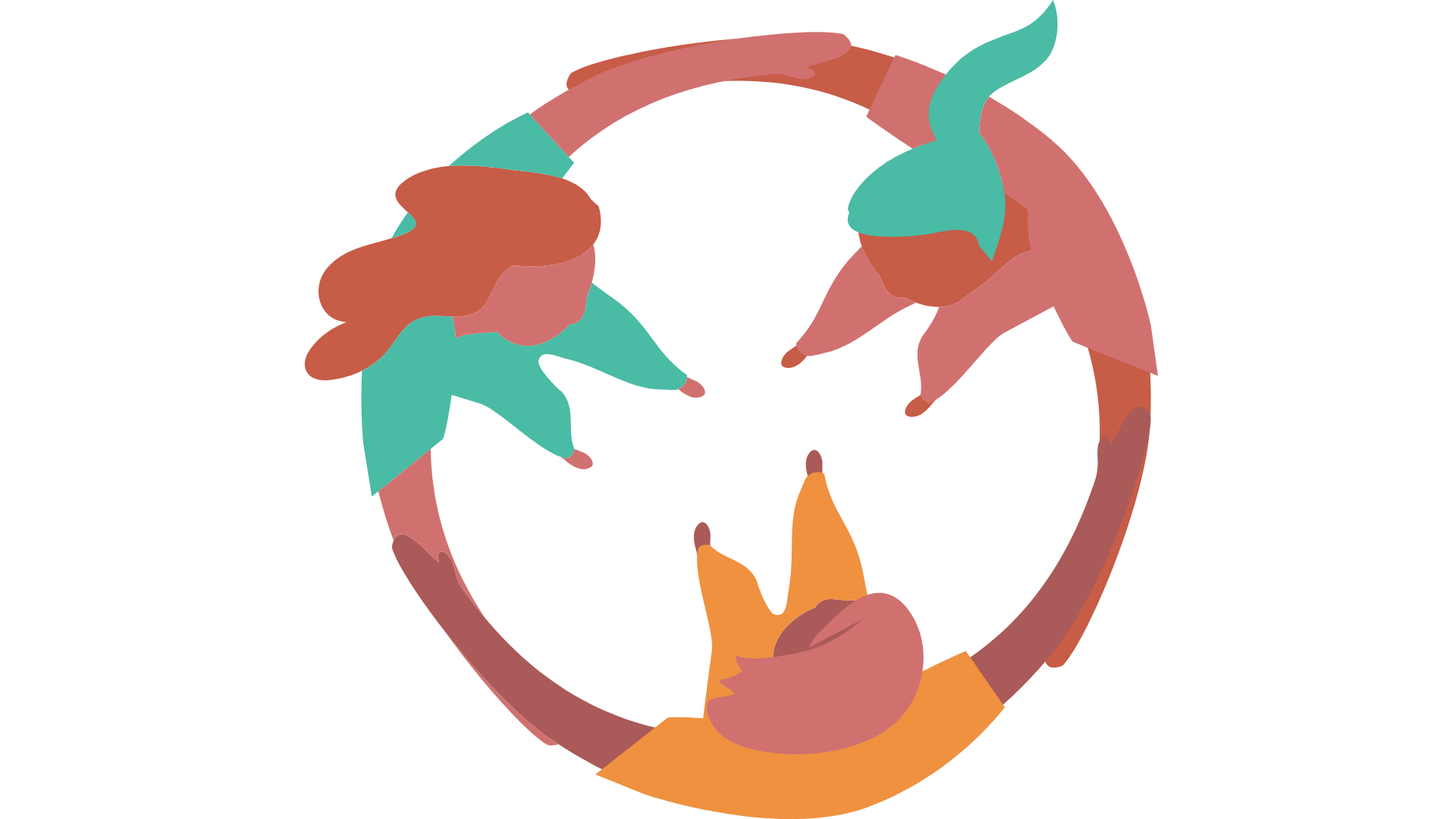 Illustration von Frauen*, die einen Kreis bilden